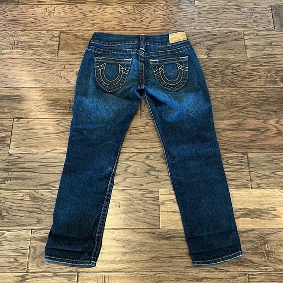 True Religion Ankle Crop Denim Jeans Low Rise Size 26 - Picture 2 of 16